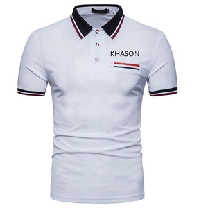 เสื้อยืดกอล์ฟโพลีเอสเตอร์/ ผ้าฝ้ายแห้งเร็วระบายอากาศได้ดีสำหรับผู้ชาย2025ออกแบบโลโก้ได้ตามต้องการ - Product Image 1