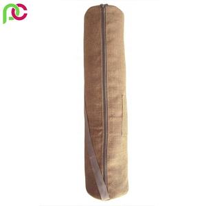 Bolsa de lona de algodón ecológica personalizada para Yoga, eslinga de transporte con logotipo personalizado para esterillas de Yoga, bolsa de transporte promocional - Product Image 3