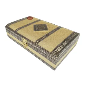 Royal look Rectangle Golden Rexine finish, Wooden Handmade Rajwadi Wooden Gift Box in Best price .