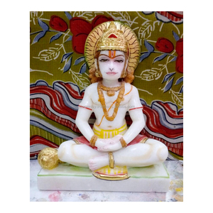Sculpture hanman Ji en marbre blanc, modèle - Product Image 1