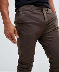 Pantalones de sarga ajustados para hombre, pantalón Chino 100% de algodón, estiloso, barato, recién llegado - Product Image 4
