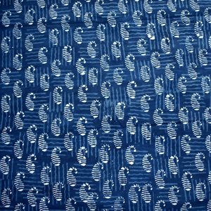Handmade Woven <b>Blue</b> Paisley Block Printed Cotton Fabric Soft Indian Wholesale Clothing Material Bags Curtains Shirts Covers - Product Image 5