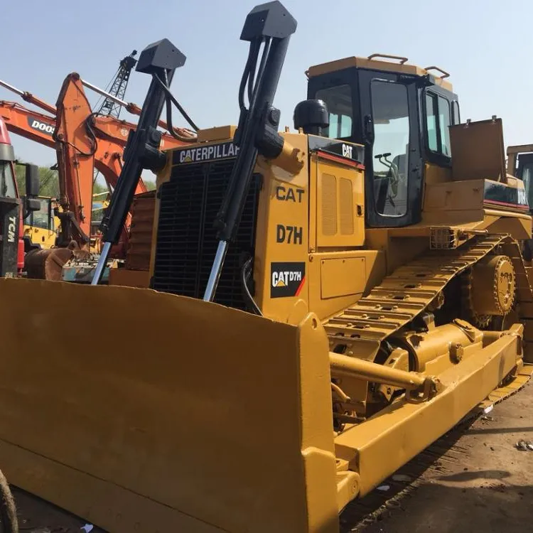 D7H Series D7 D7H D7G รถแทรกเตอร์เกลี่ยดินสำหรับขายรถปราบดินมือสอง Cat D7R รถแทรกเตอร์เกลี่ยดินมือสองของญี่ปุ่น