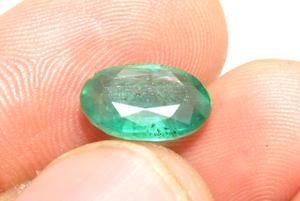 Cabujón de piedras preciosas Esmeralda, origen zambiano, Color verde, corte de rosa, forma ovalada suelta, fabricación de joyas naturales de buena calidad - Product Image 6