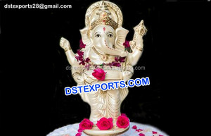 Estatuas de Ganesha de fibra musical, estatua de Ganpati de músico, estatuas de Ganesha, tocando instrumentos musicales - Product Image 4