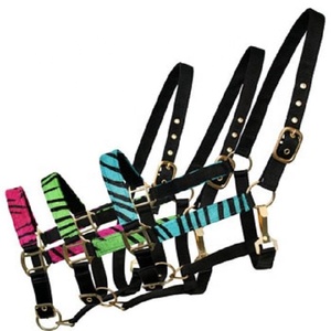 Zebra Luxury Horse Racing Halter Cinta de nylon de alta calidad con ojales Material de PP para exteriores - Product Image 1