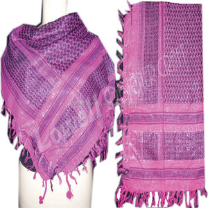 Lurex Arafat Shemagh <b>Arab</b> Keffiyeh Desert Cotton Check Scarf - Product Image 2