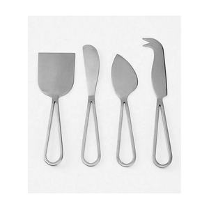 ชุดมีดหั่นชีสด้ามห่วงเงินชุดมีดหั่นชีสชุบเงินเครื่องมือสำหรับอบในครัว - Product Image 2