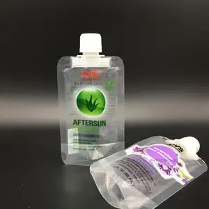 Tùy Chỉnh Rõ Ràng Sealable Lỏng Container Thực Phẩm Tái Sử Dụng Sản Xuất Orange Juice Pouch Spout Top - Product Image 1