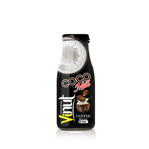 Bebida con sabor a café con leche de coco Botella de vidrio de 280ml - Product Image 1