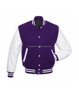 Varsity Letterman col rabattu collège veste de baseball laine véritable pour l'hiver Pakistan fabrication prix cuir véritable - Product Image 1