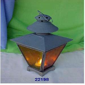 Lanterne en métal patine bleue antique de conception unique personnalisée en gros - Product Image 2