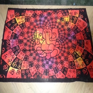 Nueva decoración de la habitación Ganesha Mandala impreso sábanas de algodón/tapices al por mayor de La India - Product Image 4