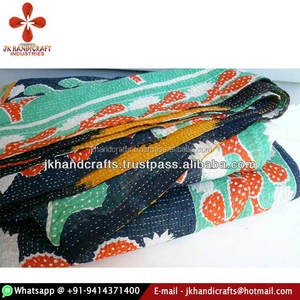 Vintage New Design Cotton Sari <b>Kantha</b> <b>Quilt</b> - Product Image 2