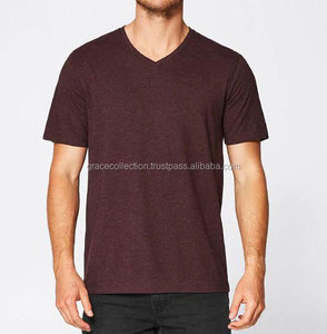 T-shirt à col en V pour hommes Motif solide Plus Size Short Respirant Compression Made Spandex-Jersey Bamboo Fashion Usage quotidien - Product Image 2