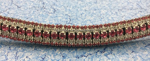 Bandas de cristal rosa/transparente de 5 filas de alta calidad de cuero de caballo disponibles en todos los tamaños y colores - Product Image 4