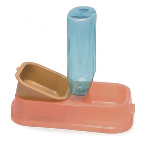 Bebedero y alimentador de plástico para mascotas, cuenco S, 2 en 1 alimentador, 638 - Product Image 1