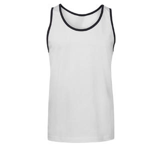 Camiseta sin mangas de algodón para hombre, personalizada, al por mayor, blanca - Product Image 1