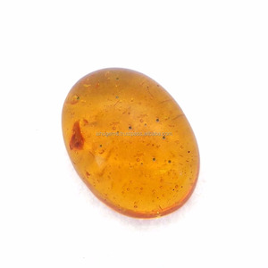 Ámbar Amarillo Sintético Creado en Laboratorio, Piedra Artificial, Cabujón Ovalado de 14x10 mm, 3.45 Quilates, Calidad AA, Gema Suelta para Joyería, Ishu Gems - Product Image 5