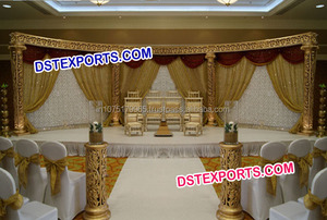 Indio tradicional boda escenario boda Jodha Akbar etapa con sillas tradicionales plenamente fibra de Rajasthani escenario - Product Image 2