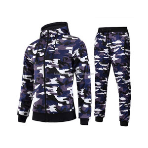 Kitsm05 Chándal Deportivo para Hombre, Talla Grande, Cómodo, Cortavientos, Transpirable, con Cremallera Larga, Camuflaje Sublimado, para Otoño - Product Image 1