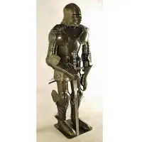 Бронированная Металлическая Модель в античном стиле, полноразмерный бронированный костюм рыцарский Доспех