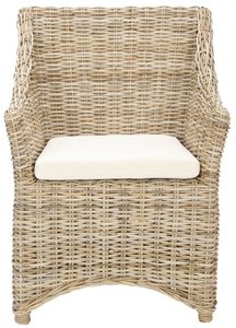 Chaise de salle à manger en rotin gris Kubu naturel - Design moderne écologique et durable pour le mobilier de salle à manger - Product Image 2