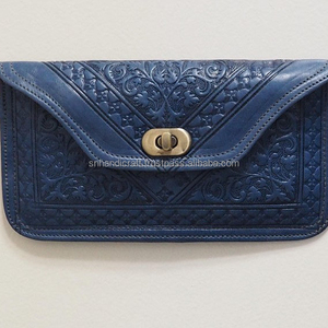 Bolso de cuero hecho a mano, estuche, cartera, clutch de maquillaje, cartera de muñeca, clutch grande, hecho a mano, estilo bohemio, hippie, marroquí - Product Image 1