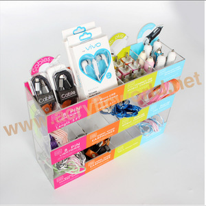 Acrylic Cellphone Accessory Display 5 Tiers Mobile Phone Car Charger Display Stand/COUNTER DISPLAY <b>SHELF</b> - Product Image 5