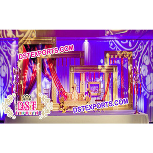 Telones de Fondo para Escenarios de Boda, Marcos de Fondo de Fibra para Escenarios, Decoración para Eventos de Boda India y Oklahoma - Product Image 1