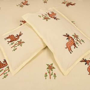 Fait main Jaune Doux Drap de Lit En Coton Brodé à la Main Indienne Drap BL-123 - Product Image 2