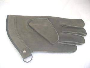 Guante corto de cuero nobuk para cetrería y caza tipo trampa para animales - Product Image 2