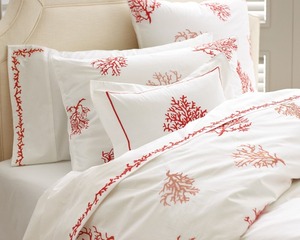 100 algodón Coral bordados funda de edredón conjunto y hoja de cama - Product Image 2