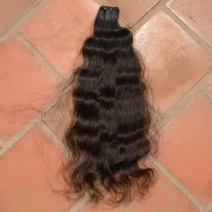 Máquina de Cabello 100% virgen, extensiones de cabello humano, Coleta, cabello Remy indio de doble trama, todos los colores