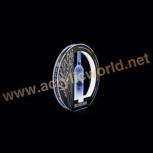 Porte-verre à vin en plastique acrylique de haute qualité, présentoir à vin de table/support d'exposition à vin en acrylique led - Product Image 1