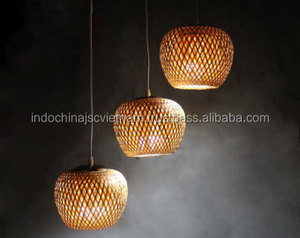 Luz colgante redonda de bambú al por mayor - Product Image 2