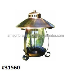 เครื่องป้อนนกโลหะเหล็ก,เครื่องป้อนนกตกแต่งทองแดงโบราณ - Product Image 5