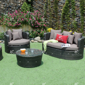 Canapé rond d'extérieur, 1 pièce, meubles de jardin - Product Image 1