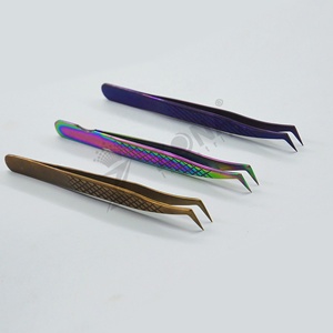 Professionnel 45 degrés ange russe Volume cils pince à épiler revêtements Plasma personnalisés couleur Extension de cils pince à épiler - Product Image 6
