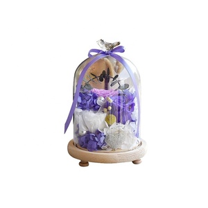 Natural Rose Belle Enchanted Valentines Day Gift Box Decor Flores eternas Eternal Rose en Glass Dome proveedor en India - Product Image 1