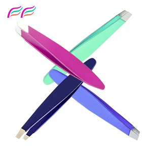 Mini pince à épiler en acier inoxydable de marque privée pince à épiler à sourcils de la meilleure qualité petite pince à épiler à pointe inclinée Bahasa - Product Image 5