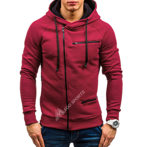 OEM Diseño personalizado Ropa de hombre Sólido Manga larga Sudaderas de invierno Tallas grandes Outwear Blusa Sudaderas con capucha - Product Image 3