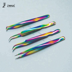 Juego de pinzas para pestañas inclinadas tipo S profesionales, herramienta de belleza probada a mano, pestañas de volumen mega ruso, pestañas puntiagudas en ángulo - Product Image 3