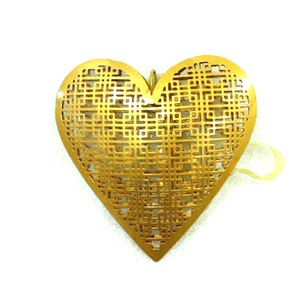 Venta caliente en forma de corazón Adorno colgante de metal Decoraciones navideñas - Product Image 1