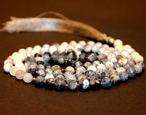 Collar de cuentas de Mala de ópalo dendrítico de lujo Premium borla de perla de diamante facetado para fiestas de boda regalos budistas de compromiso - Product Image 3