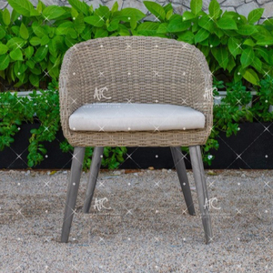 Mimbre de polietileno de diseño Simple, juego de 6 sillas de comedor para exteriores, jardín, Patio, muebles de mimbre - Product Image 1