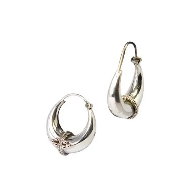 Hoop Earrings Handmade Jewellery |solid 925 Silver Earrings Sterling Silver Indian Manufacturer Women CHRISTIAN 1pair/opp Bag