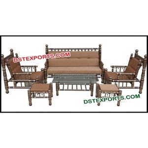 Juego de Sofás Maharaja de Madera de Teca Premium, Estilo Maharaja, Juego de Sofás Clásico Indio, Juego de Sofás Maharaja para Decoración de Sala de Estar, EE. UU., Reino Unido, Fiyi - Product Image 4