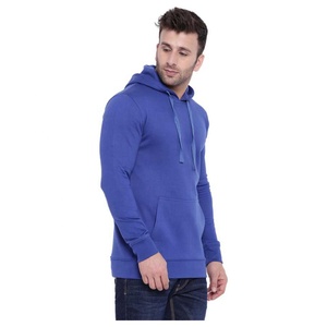 Azul real 100% algodón Casual pulóver sudadera invierno otoño Hip Hop Sudadera con capucha diseño bordado de moda grueso cómodo - Product Image 3