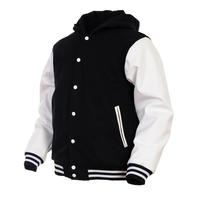 Mens Womens Unisex yün + deri Hoodie , Varsity beyzbol Letterman ceket kolej ceketleri için erkek/kız
